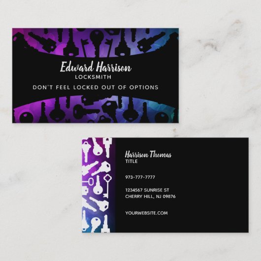 Locksmith Visitekaartjes (Voorkant / Achterkant)