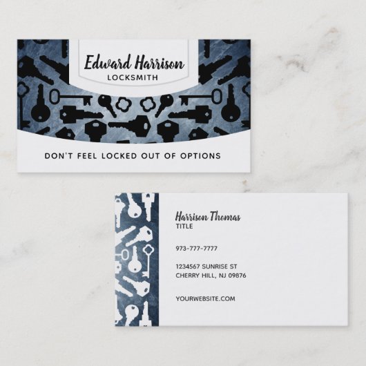 Locksmith Visitekaartjes (Voorkant / Achterkant)