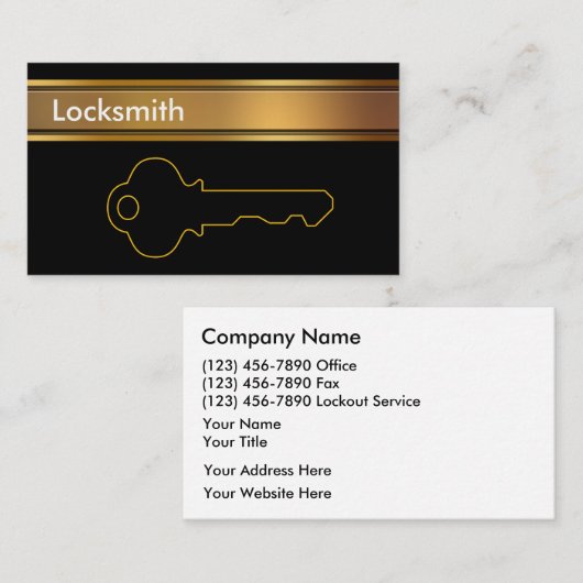 Locksmith Visitekaartjes (Voorkant / Achterkant)