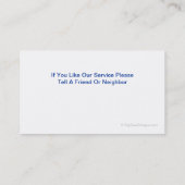 Locksmith Visitekaartjes (Achterkant)