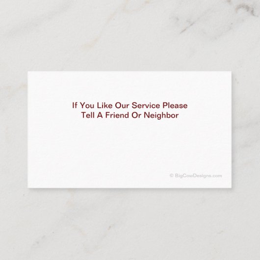 Locksmith Visitekaartjes (Achterkant)