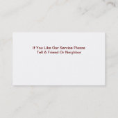 Locksmith Visitekaartjes (Achterkant)