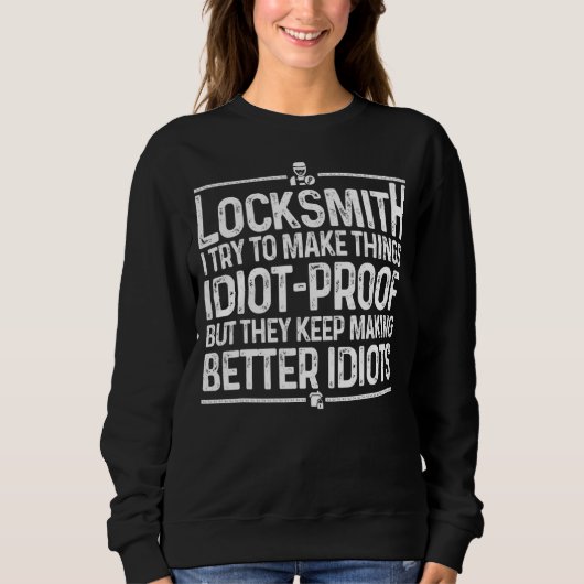 Locksmith voor mannen Professional Locksmith Trui (Voorkant)