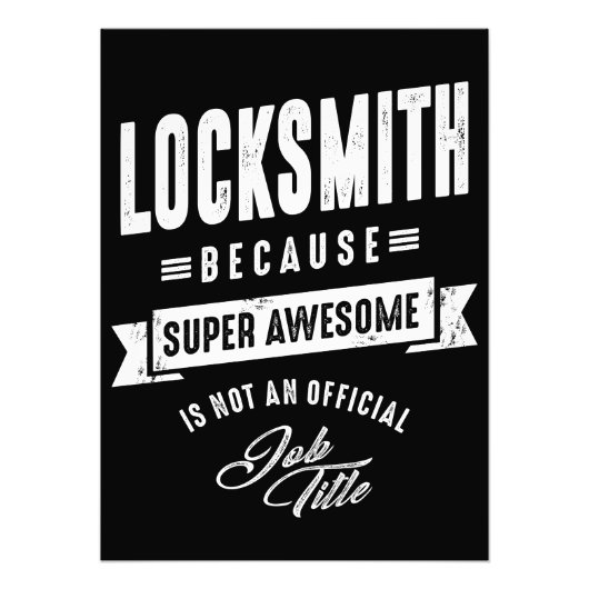 Locksmith Work Title Cadeau Foto Afdruk (Voorkant)