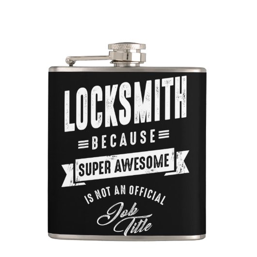 Locksmith Work Title Cadeau Heupfles (Voorkant)
