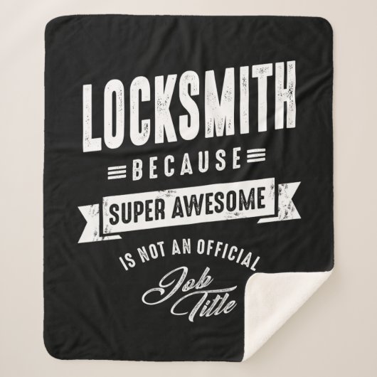 Locksmith Work Title Cadeau Sherpa Deken (Voorkant)
