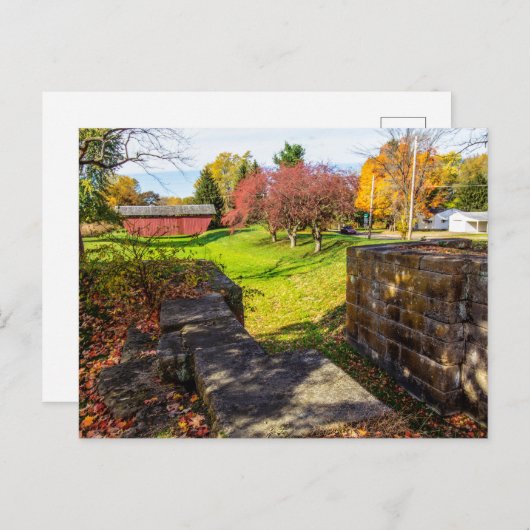 Lockville Canal Park in Herfsten, Carroll, Ohio Briefkaart (Voorkant / Achterkant)