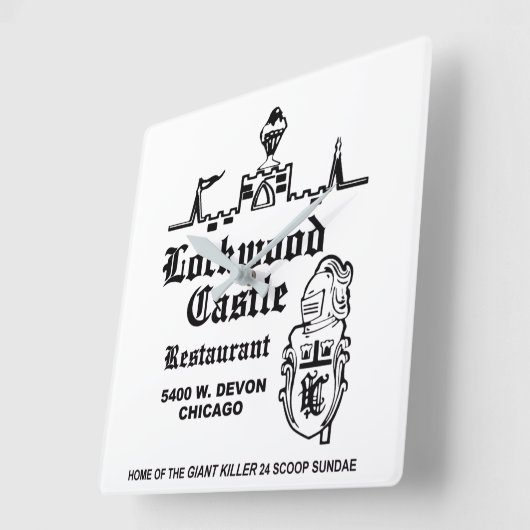 Lockwood Castle Restaurant, Chicago, IL Vierkante Klok (Hoek)