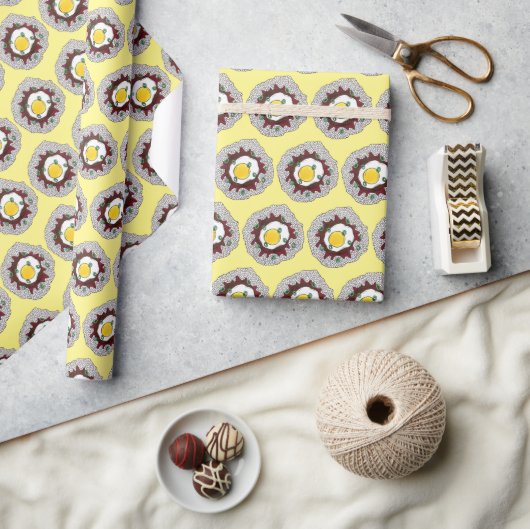 Loco Moco Hawaiian Cuisine Food Rice Hamburger Egg Cadeaupapier (Crafts)