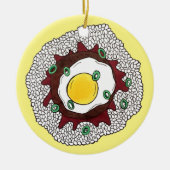 Loco Moco Hawaiian Cuisine Food Rice Hamburger Egg Keramisch Ornament (Voorkant)