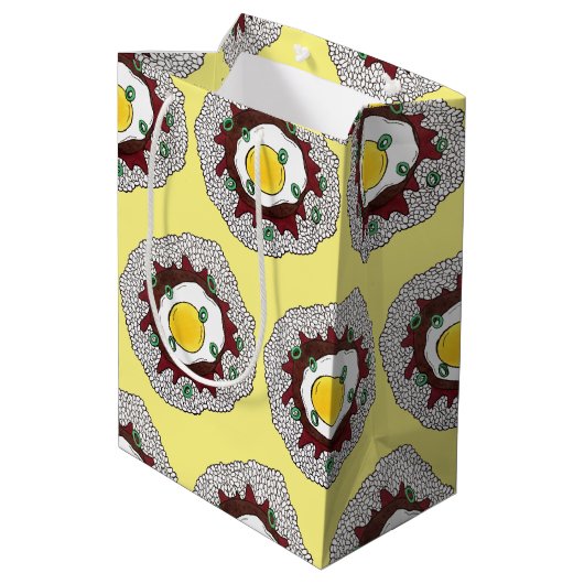 Loco Moco Hawaiian Cuisine Food Rice Hamburger Egg Medium Cadeauzakje (Achterkant Gekanteld)