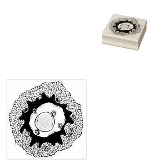 Loco Moco Hawaiian Cuisine Food Rice Hamburger Egg Rubberstempel (Gestempeld)