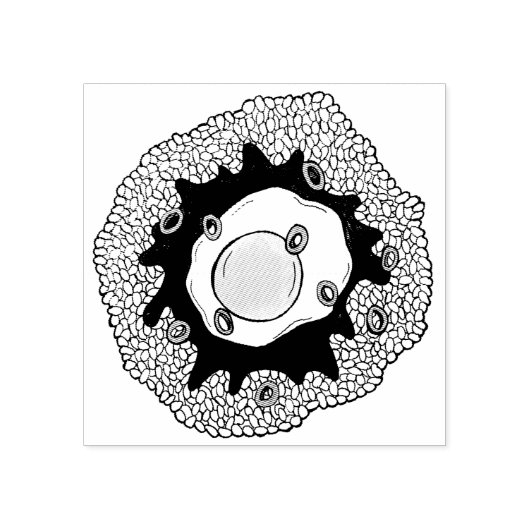 Loco Moco Hawaiian Cuisine Food Rice Hamburger Egg Rubberstempel (Afrduk)