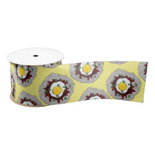 Loco Moco Hawaiian Cuisine Food Rice Hamburger Egg Satijnen Lint