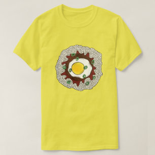 Loco Moco Hawaiian Cuisine Food Rice Hamburger Egg T-shirt