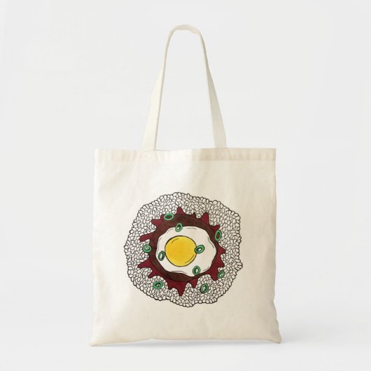 Loco Moco Hawaiian Cuisine Food Rice Hamburger Egg Tote Bag (Voorkant)