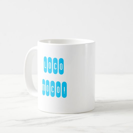 Loco Moco Recipe op een Mok (Voorkant links)