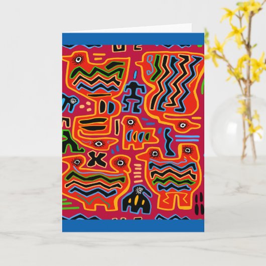 Loco Pajaros con Dos Cabezas Kaart (Gele Bloem)