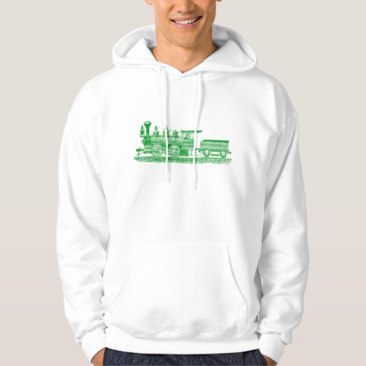 Locomotief 02 - Groen gras Hoodie (Voorkant)
