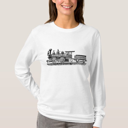 Locomotief 02 - zwart t-shirt (Voorkant)