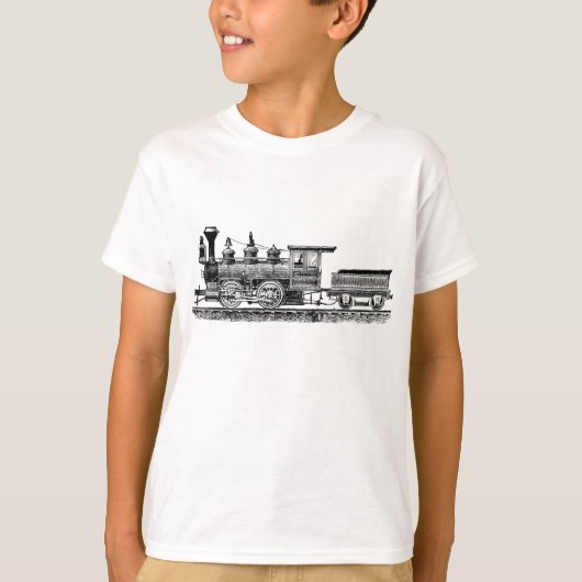 Locomotief 02 - zwart t-shirt (Voorkant)