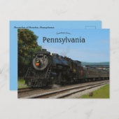 Locomotief bij Scranton Pennsylvania Briefkaart (Voorkant / Achterkant)