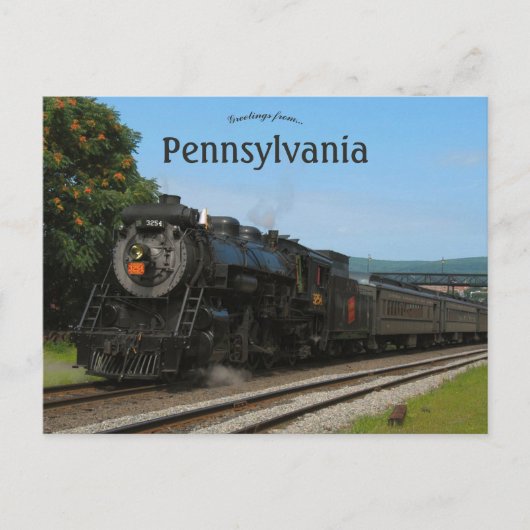 Locomotief bij Scranton Pennsylvania Briefkaart (Voorkant)