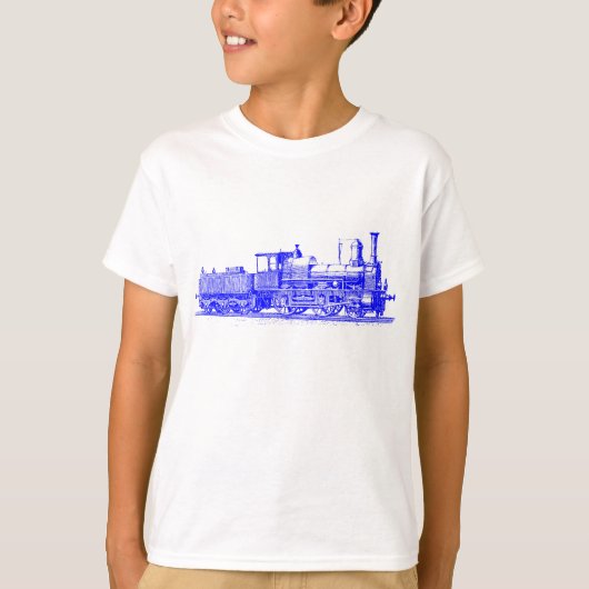 Locomotief - Blauw T-shirt (Voorkant)