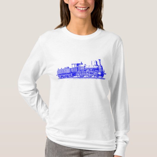 Locomotief - Blauw T-shirt (Voorkant)
