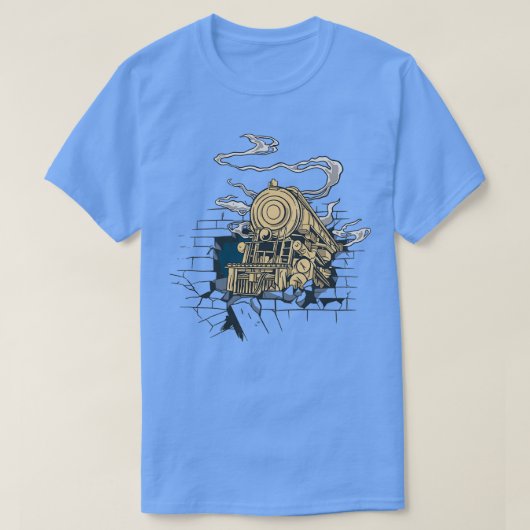 Locomotief breekt muur 1 t-shirt (Design voorkant)