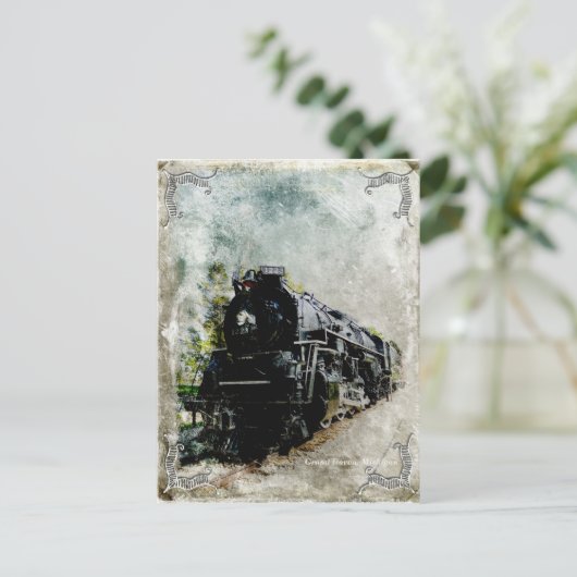 locomotief briefkaart (Staand voorkant)