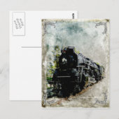  locomotief briefkaart (Voorkant / Achterkant)