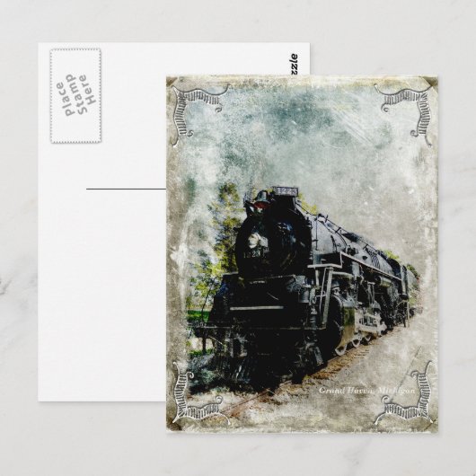  locomotief briefkaart (Voorkant / Achterkant)