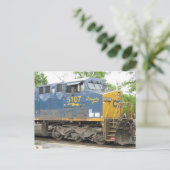 locomotief briefkaart (Staand voorkant)