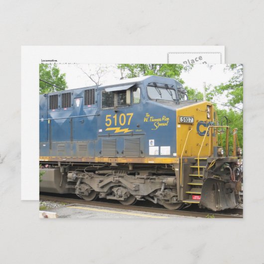 locomotief briefkaart (Voorkant / Achterkant)