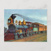 Locomotief briefkaart  treinen (Voorkant)