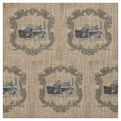  locomotief Burlap Stof (Swatch)