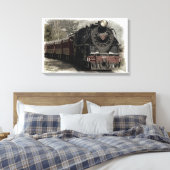 locomotief canvas afdruk (Insitu (Slaapkamer))