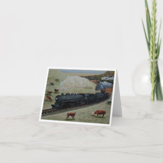 Locomotief door Jim Ivey--Lege Notecard Kaart