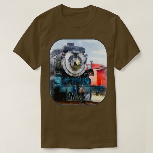 Locomotief en Caboose T-shirt (Design voorkant)