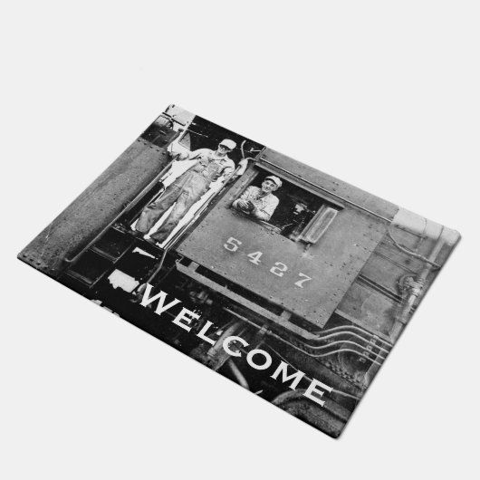 Locomotief Engineer en Conductor  Railroad Deurmat (Schuin)