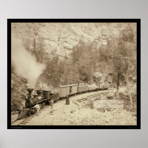 Locomotief in Black Hills SD 1890 Poster