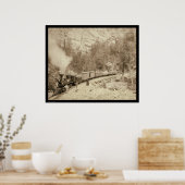 Locomotief in Black Hills SD 1890 Poster (Keuken)