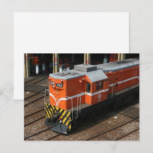 Locomotief in Changhua Roundhouse, Taiwan Briefkaart (Voorkant / Achterkant)