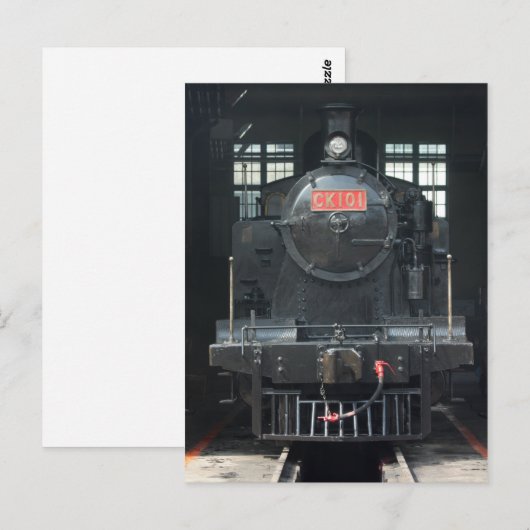 Locomotief in Changhua Roundhouse, Taiwan Briefkaart (Voorkant / Achterkant)
