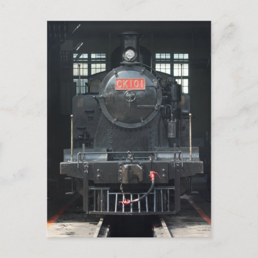 Locomotief in Changhua Roundhouse, Taiwan Briefkaart (Voorkant)