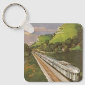 locomotief in het land, vakantie per trein sleutelhanger (Voorkant)