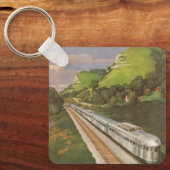 locomotief in het land, vakantie per trein sleutelhanger (Voorkant)