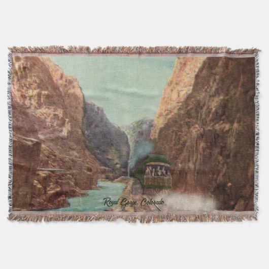 locomotief in Royal Gorge Throw Blanket Deken (Voorkant)