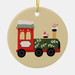 locomotief keramisch ornament